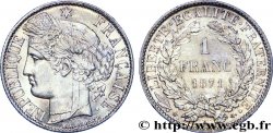 1 franc Cérès, Troisième République, petit A 1871 Paris F.216/2 SUP