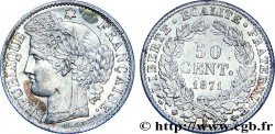 50 centimes Cérès, Troisième République 1871 Bordeaux F.189/2 SUP