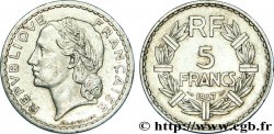 5 francs Lavrillier, aluminium, 9 fermé 1947 Beaumont-Le-Roger F.339/12