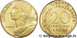 20 centimes Marianne, frappe fautée sur flan de 10 centimes Marianne 1979 Pessac F.156/19 var.