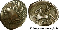 GALLIA - BITURIGES CUBI (Regione di Bourges) Denier au rameau et aux trois annelets XF/AU