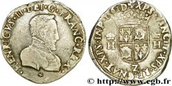 CHARLES IX. COINAGE AT THE NAME OF HENRY II Teston du Dauphiné à la tête nue 1561 Grenoble