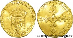 CHARLES IX Écu d or au soleil, 1er type 1566 Limoges