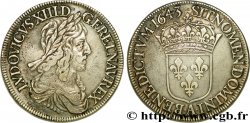 LOUIS XIII Écu d argent, 3e type, 2e poinçon de Warin 1643 Paris, Monnaie du Louvre