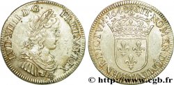 LOUIS XIV THE SUN KING Quart d écu à la mèche longue 1648 Paris