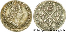 LOUIS XIV THE SUN KING Cinq sols aux insignes 1703 Strasbourg