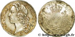 LOUIS XV DIT LE BIEN AIMÉ Demi-écu aux branches d’olivier, tête ceinte d’un bandeau 1751 Dijon TTB+