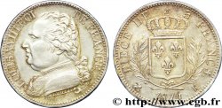 5 francs Louis XVIII, buste habillé 1814 Bordeaux F.308/7