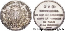 Pièce de plaisir, module de 5 francs, pour la visite de la Monnaie de Paris par le duc de Bordeaux 1828 Paris VG.2658