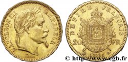 20 francs or Napoléon III, tête laurée 1861 Paris F.532/1