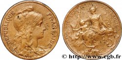 5 centimes Daniel-Dupuis, flan mat 1900  F.119/10 SUP