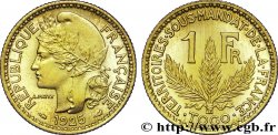 1 franc, Togo, Territoires sous mandat français - Pré-série de Morlon, poids lourd, 5 grammes 1925 Paris Lec.12