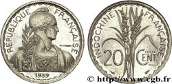 III REPUBLIC - INDOCHINE Essai de 20 centimes 1939 Paris