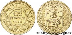 TUNISIE - PROTECTORAT FRANÇAIS - MOHAMED EL HABIB BEY 100 francs or 1932 Paris