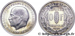 Essai de 10 francs Pétain en aluminium de Simon, poids léger 1941 Paris VG.5571