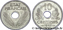 Essai de 10 centimes État français, petit module 1943 Paris F.142/1