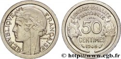 Essai lourd et étroit de 50 centimes Morlon en cupro-nickel (?) 1948 Paris Maz.2751 (1946)