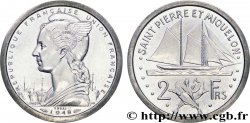 Essai-piéfort de 2 francs Union française en aluminium 1948
