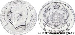 MONACO - LOUIS II 2 francs Louis II, aluminium, erreur de flan n.d. Paris