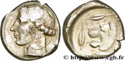 SICILIA - LEONTINI Tétradrachme du Maître à la feuille