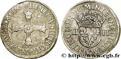 HENRI IV LE GRAND Quart d écu, croix bâtonnée et couronnée de face 1605 Saint-Lô
