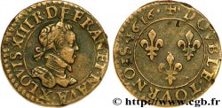 LOUIS XIII Double tournois, type 2 1616 Amiens