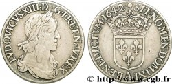 LOUIS XIII Écu d’argent, 2e type, 1er poinçon de Warin 1642 Paris, Monnaie de Matignon