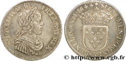 LOUIS XIV THE SUN KING Quart d écu à la mèche courte 1644 Paris, Monnaie de Matignon