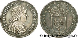 LOUIS XIV THE SUN KING Douzième d écu à la mèche courte 1644 Paris, Monnaie de Matignon
