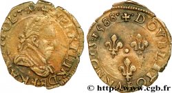 HENRI III Double tournois, 2e type de Dijon 1588 Dijon