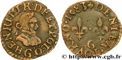 HENRY III Denier tournois, type de Poitiers 1583 Poitiers