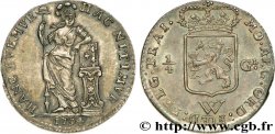 NETHERLANDS ANTILLES Quart de gulden aux armes couronnées des Provinces-Unies et à la femme au coude posé sur une bible 1794 Utrecht