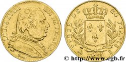 20 francs or Louis XVIII, buste habillé 1815 Rouen F.517/11