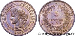 5 centimes Cérès, ancre non barrée 1879 Paris F.118/19