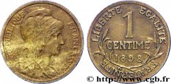Piéfort au quadruple de 1 centime Daniel-Dupuis, sans le mot essai, flan mat 1898 F.105/2P