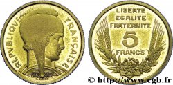 Concours de 5 francs, essai de Bazor en bronze-aluminium 1933 VG.-