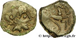 PICTONS / CENTRE-OUEST, Incertaines Bronze au cheval androcéphale, fibule devant le cheval TTB