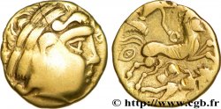 AULERQUES DIABLINTES (Région de Jublains) Quart de statère d’or à la situle