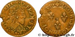 LOUIS XIII LE JUSTE Double tournois, type 13 de Bordeaux 1638 Bordeaux