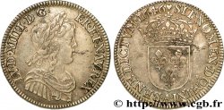 LOUIS XIV THE SUN KING Quart d écu à la mèche longue 1646 Paris