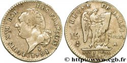 LOUIS XVI 15 sols dit au génie , type FRANÇOIS 1791 Paris