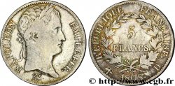 5 francs Napoléon Empereur, République française 1808 Lyon F.306/5
