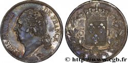 5 francs Louis XVIII, tête nue 1818 Rouen F.309/29