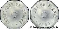 Essai de frappe au module de 5 francs, 8 pans 1955  G.manque  MS