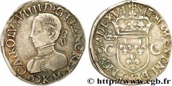 CHARLES IX Teston, 2e type 1566 Bordeaux TB+