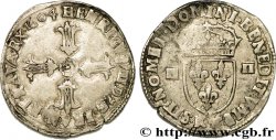 HENRY IV Quart d écu, croix feuillue de face 1604 Bordeaux