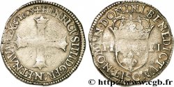 HENRI IV LE GRAND Quart d écu, croix bâtonnée et couronnée de face 1605 Saint-Lô
