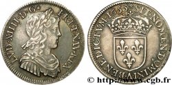 LOUIS XIV LE GRAND OU LE ROI SOLEIL Quart d écu à la mèche longue 1653 Paris