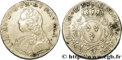 LOUIS XV DIT LE BIEN AIMÉ Écu aux branches d olivier, buste habillé 1728 Aix-en-Provence TTB+