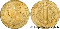 LOUIS XVI (MONARQUE CONSTITUTIONNEL) 2 sols dit au faisceau , type FRANÇOIS 1792 Paris